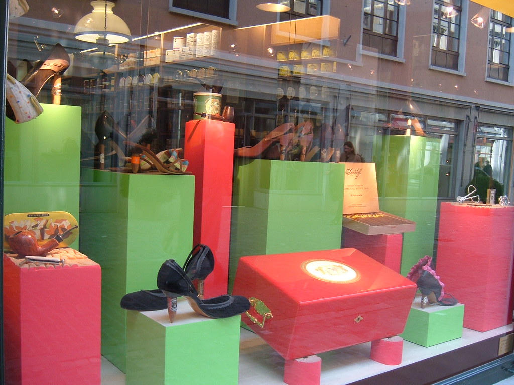 Cigar shop window display